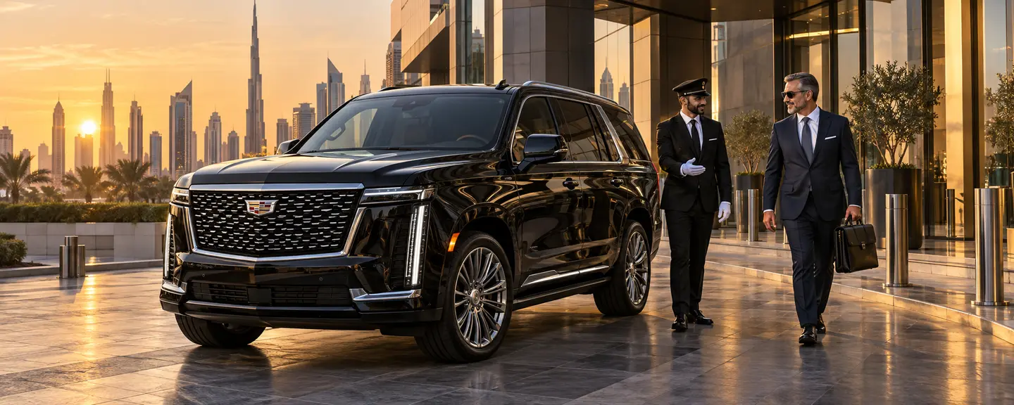2026 Cadillac Escalade corporate chauffeur service in Dubai