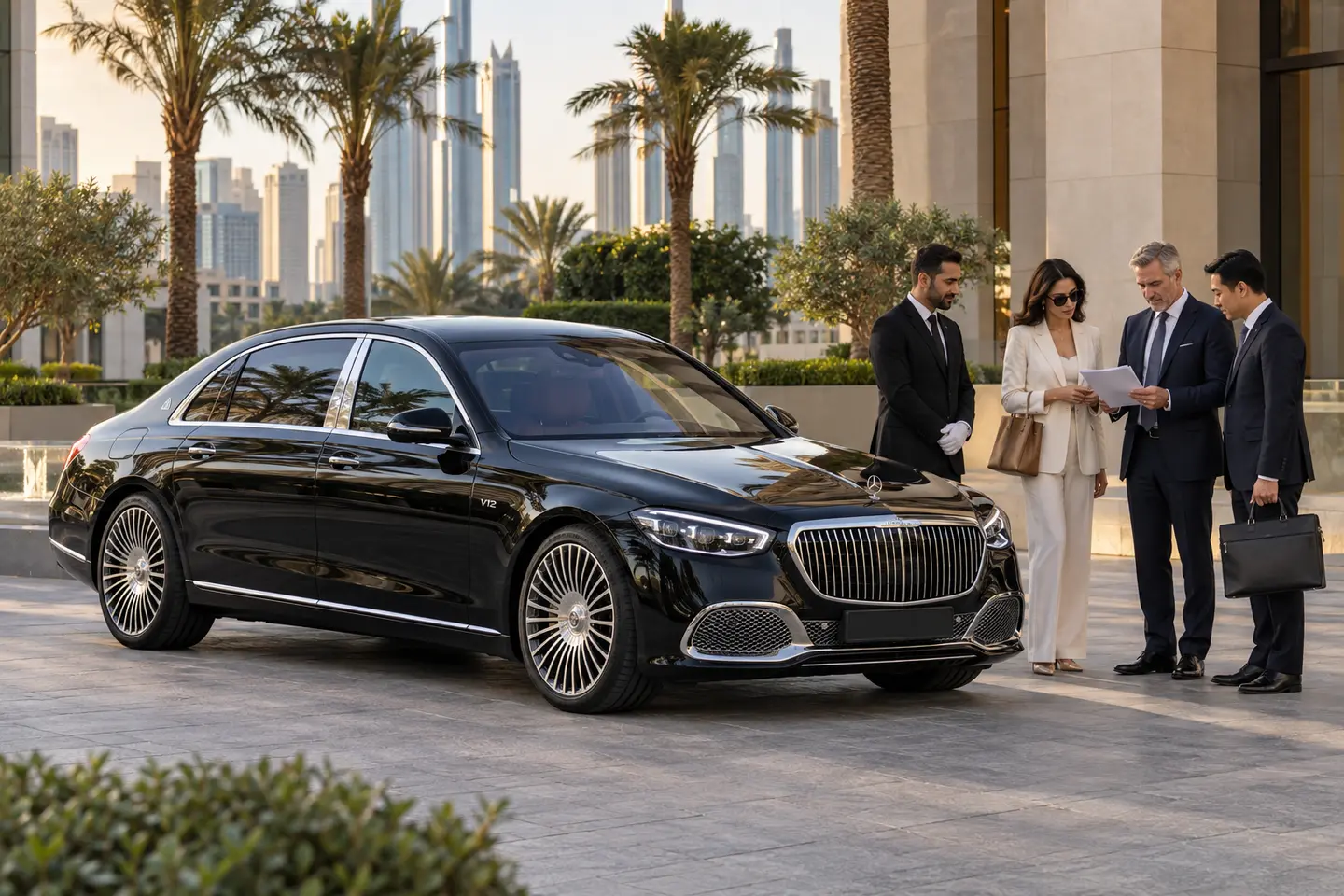 2026 Mercedes-Maybach S-Class for diplomatic delegation transportation in Dubai