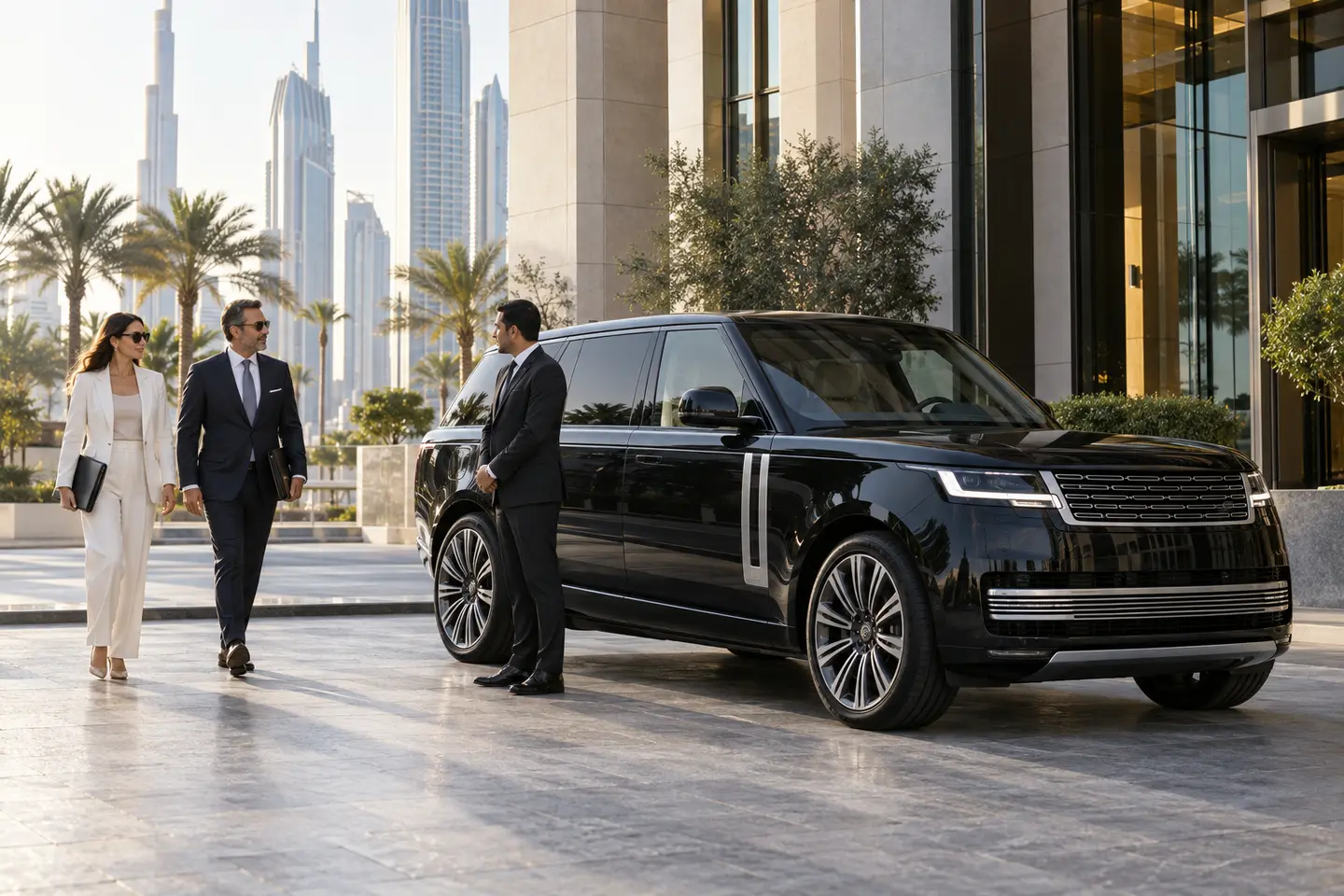 2026 Range Rover chauffeur transportation for private banking clients in Dubai